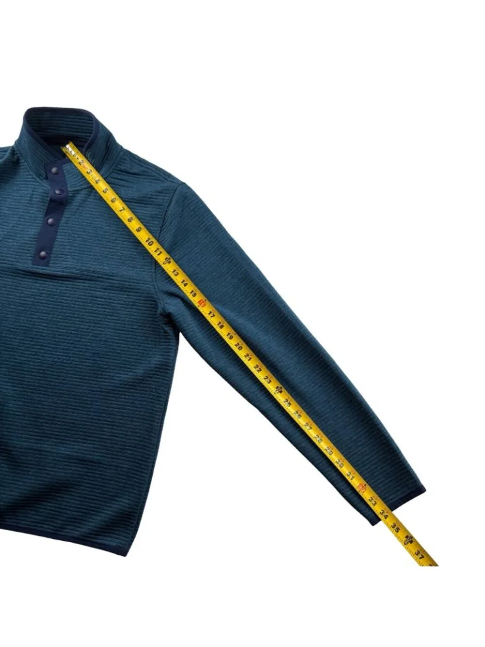 NEW J. Crew Men’s Performance Authentic Fleece Snap Sweatshirt Blue • Medium